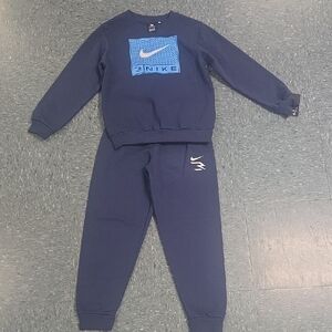 Nike Kids Blue Sweatshirt and Joggers Set